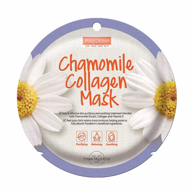 PUREDERM CHAMOMILE COLLAGEN MASK Kolagénová pleťová maska