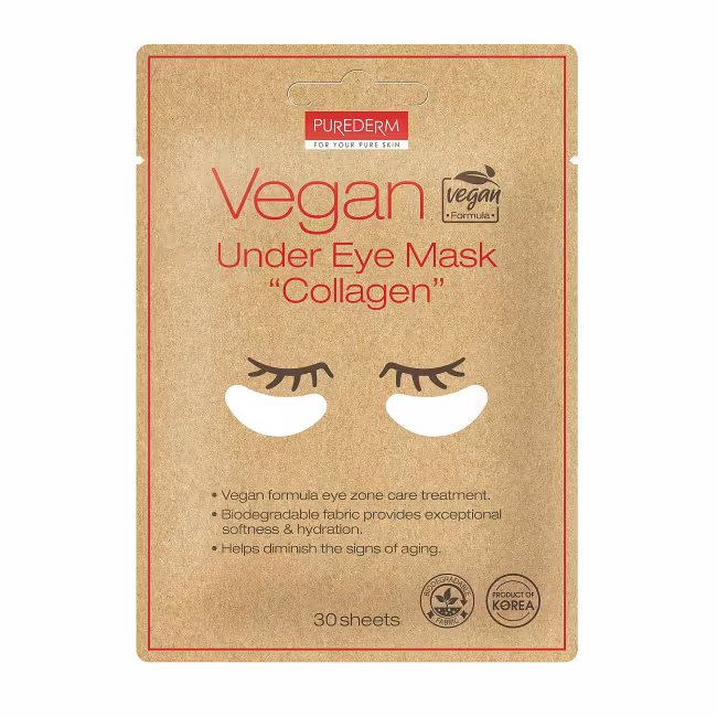 PUREDERM VEGAN COLLAGEN EYE MASK Vegánska pleťová maska
