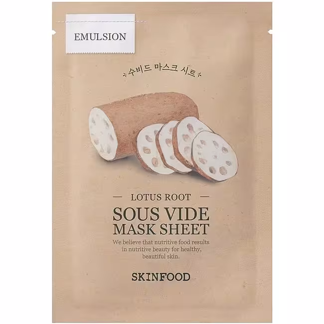 SKINFOOD LOTUS ROOT SOUS VIDE MASK SHEET Pleťová maska
