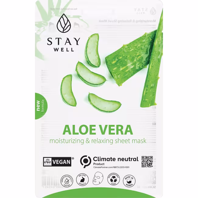 STAY WELL VEGAN SHEET MASK ALOE Pleťová maska