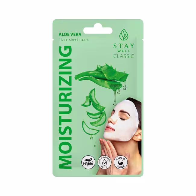 STAY WELL CLASSIC SHEET MASK ALOE Pleťová maska