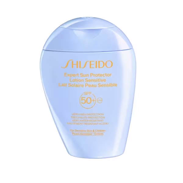 SHISEIDO SUN LOTION SENSITIVE SPF50+ Neviditeľné a ľahké mlieko na tvár aj telo