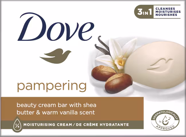 DOVE Krémová tableta na umývanie Bambucké maslo a vanilka 90 g