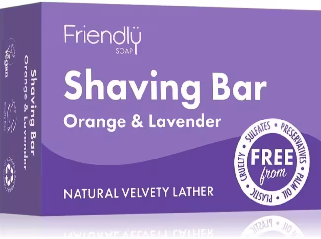Friendly Soap Prírodné mydlo na holenie pomaranč a levanduľa