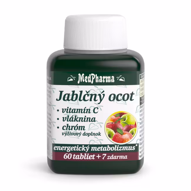 MedPharma jablčný ocot vláknina Vitamín C chróm 107 tabliet