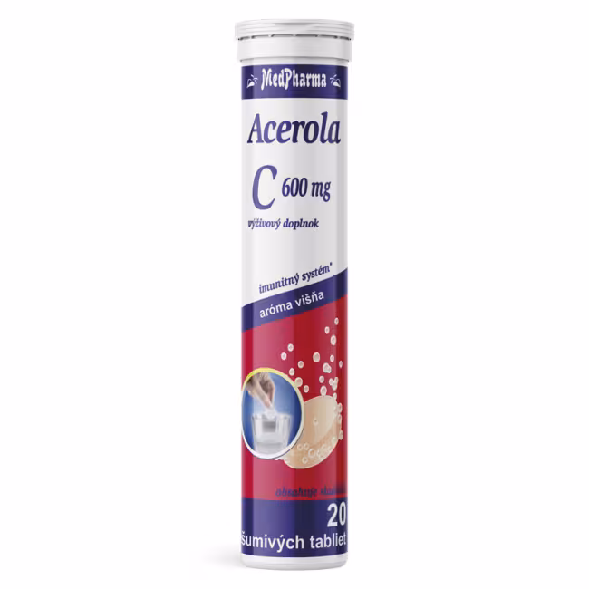 MedPharma Vitamin C 600 mg + Acerola 20 šumivých tabliet