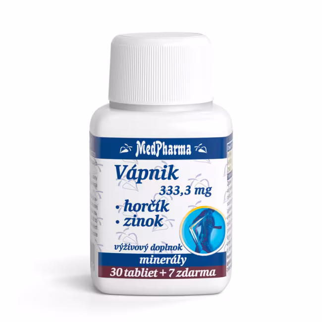 MedPharma Vápník + hořčík + Zinok 37 tabliet