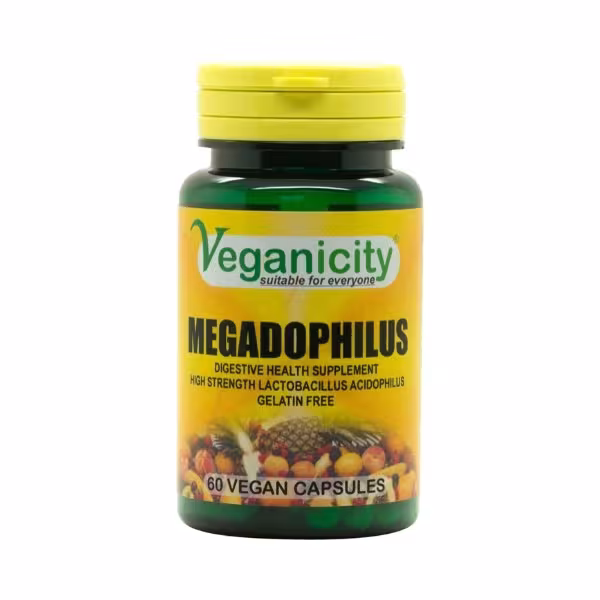 Veganicity Megadophilus - 1.25 miliárd Lactobacillus Acidophilus, 60 kapsúl