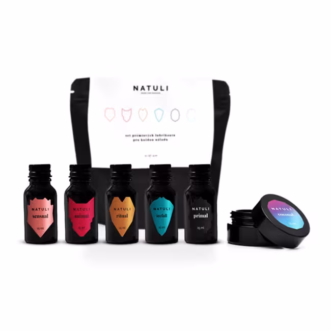 Testovací set lubrikačných gélov NATULI PREMIUM 6 x 15 ml