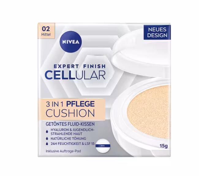 NIVEA Cellular Cushion tónovací krém odtieň 02 SPF 15 15 ml