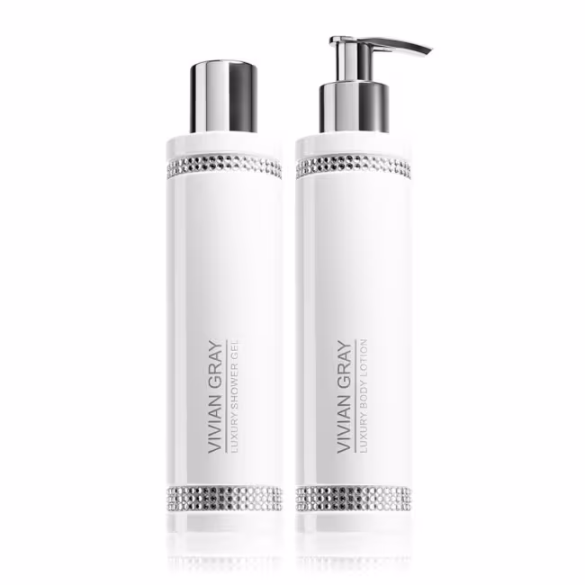 Darčeková sada na telo Vivian Gray White Crystals 2 x 250 ml