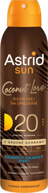 ASTRID SUN Suchý olej na opaľovanie SPF 20 150 ml