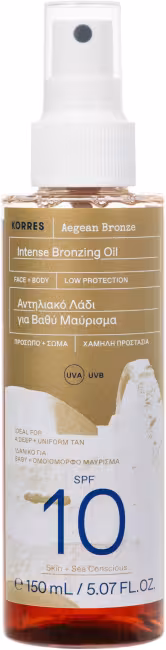 KORRES Aegean Bronze Intense Bronzing Oil Face + Body SPF 10 150 ml