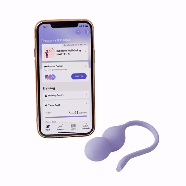 Vaginálny trenažér PERIFIT Care+ Pelvic Floor Trainer App Controlled fialový