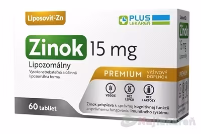 Plus Lekáreň Lipozomálny zinok 15mg 60 tabliet