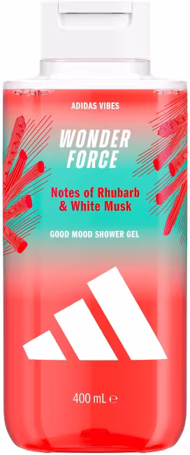 ADIDAS Wonder Force Rebarbora & biele pižmo 400 ml