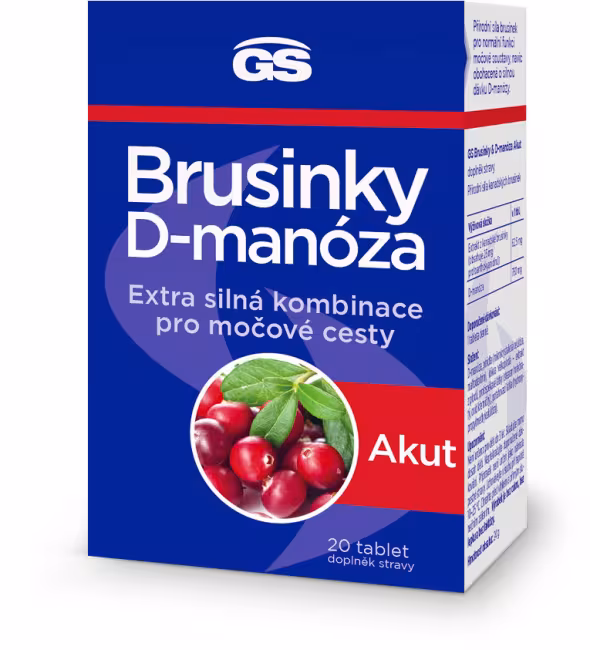 GS Brusnice & D-manóza Akut, 20 tabliet