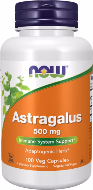 NOW FOODS Astragalus, 500 mg, 100 rastlinných kapsúl
