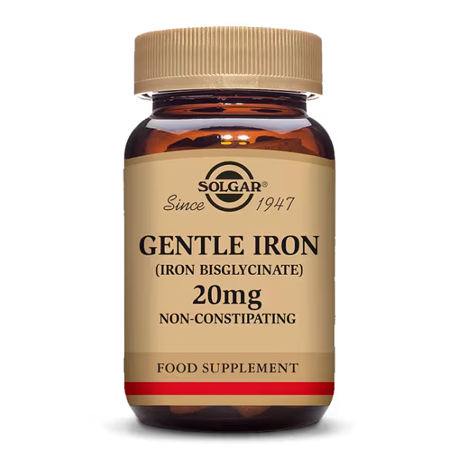 Solgar Gentle Iron Železo bisglycinát 20 mg 90 rastlinných kapsúl