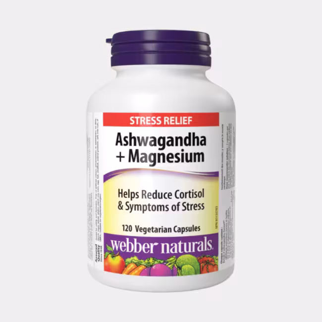 Webber Naturals Ashwagandha + Horčík 120 tabliet