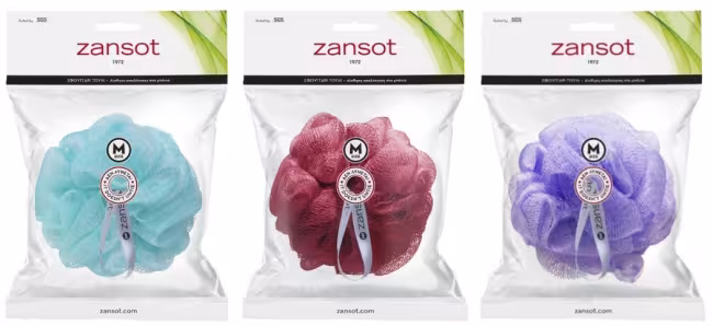 Zansot 3× Stredne veľká sieťovaná špongia, viacfarebná 1