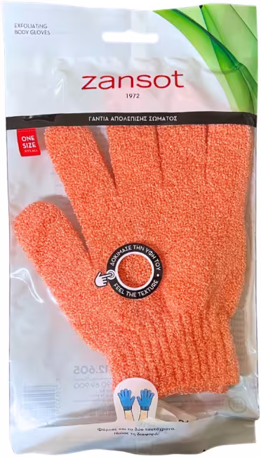 Zansot Exfoliačné rukavice oranžové