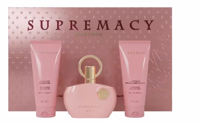 Afnan Supremacy Pink - EDP 100 ml + sprchový gél 100 ml + telové mlieko 100 ml