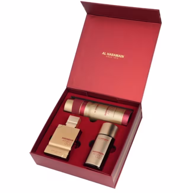 Al Haramain Amber Oud Ruby Edition - EDP 75 ml + EDP 30 ml + dezodorant v spreji 200 ml