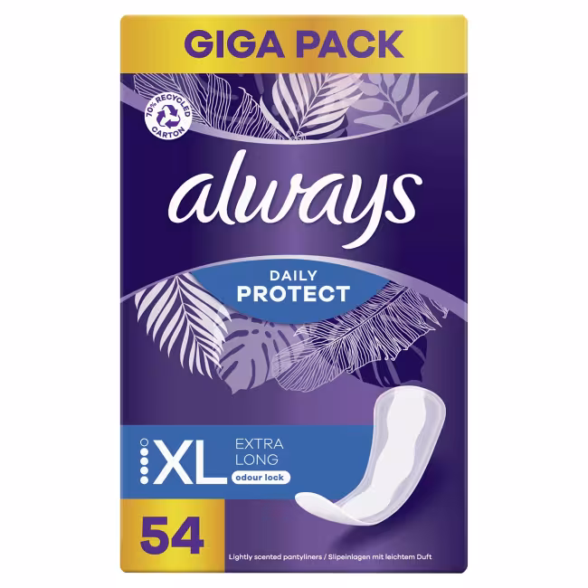 Always Slipové vložky Daily Protect ExtraLong 54 ks