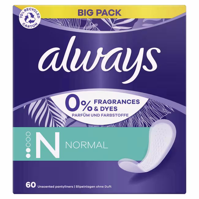 Always Slipové vložky Normal Fresh&Protect 60 ks