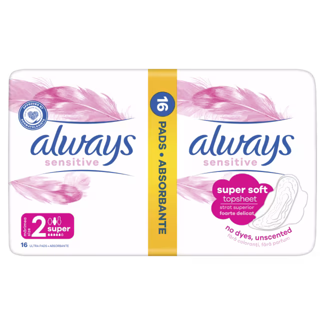 ALWAYS Ultra Sensitive Super veľ.2 Hygienické vložky 16 kusov