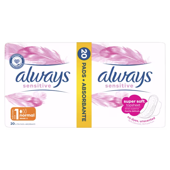 ALWAYS Ultra Sensitive Normal veľ.1 Hygienické vložky 20 kusov
