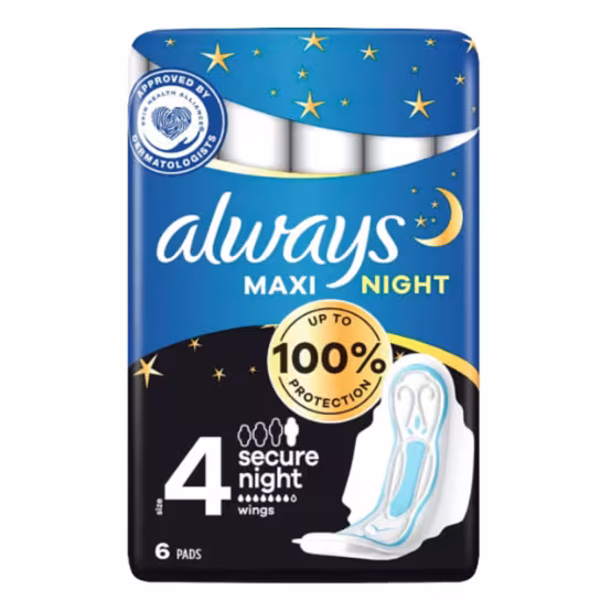 ALWAYS Maxi Night nočné hygienické vložky s krídelkami 6ks