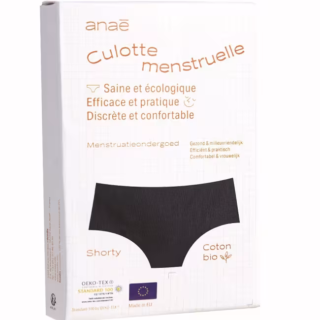ANAÉ BY ECODIS Menštruačné nohavičky na silnú menštruáciu čierne S