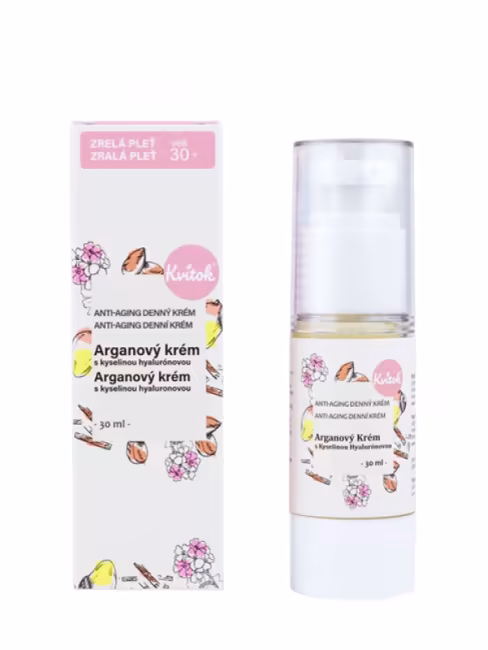 Arganový krém pre zrelú pleť (vek 30+) – denný KVITOK 30 ml