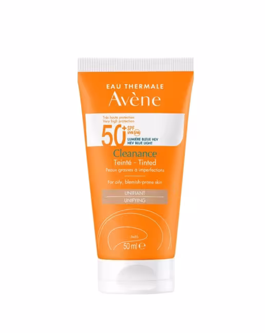 Avène Tónujúci ochranný krém pre problematickú pleť SPF 50+ Cleanance Unifying (Tinted Sunscreen) 50 ml