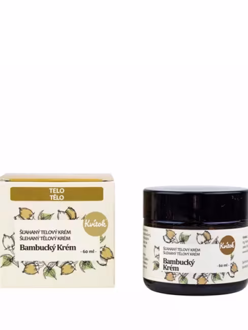 Šľahaný telový krém – organický bambucký krém KVITOK 60 ml