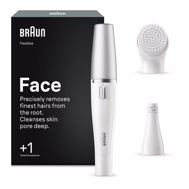 BRAUN Face 810 epilátor a čistiaca kefka na tvár biela