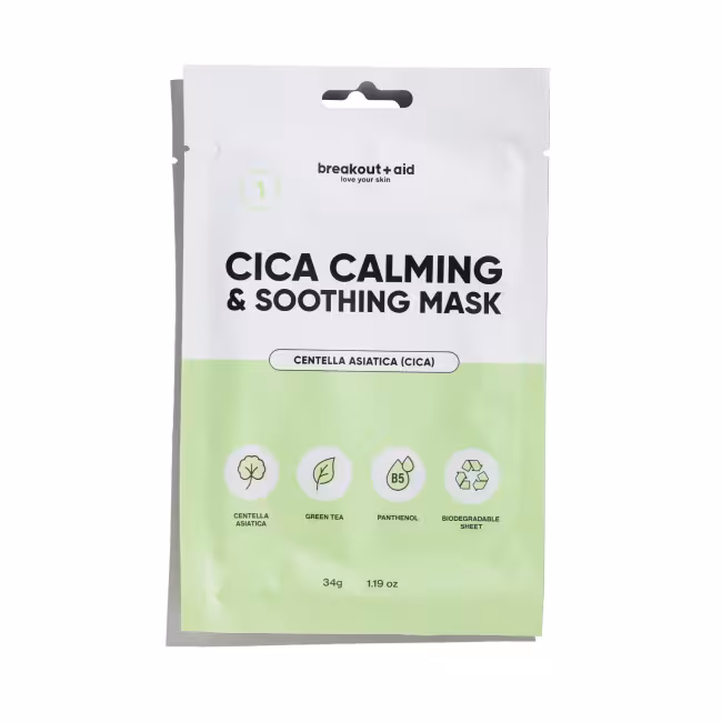 Breakout+aid Upokojujúca maska Cica Calming & Soothing Mask 34 g