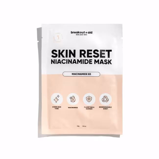 Breakout+aid Upokojujúca maska s niacínamidom Niacinamide Mask 34 g