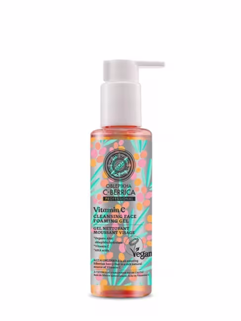 Rakytník C-Berrica - Čistiaci penivý gél na tvár NATURA SIBERICA 145 ml 