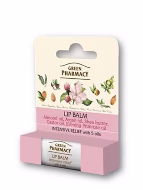 Výživný balzam na pery - 5 druhov olejov Green Pharmacy 3,6 g