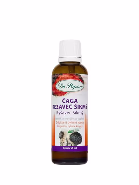 Čaga (ryšavec šikmý) bylinné kvapky DR. POPOV 50 ml