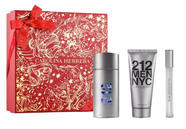 Carolina Herrera 212 Men - EDT 100 ml + gél po holení 100 ml + EDT 10 ml