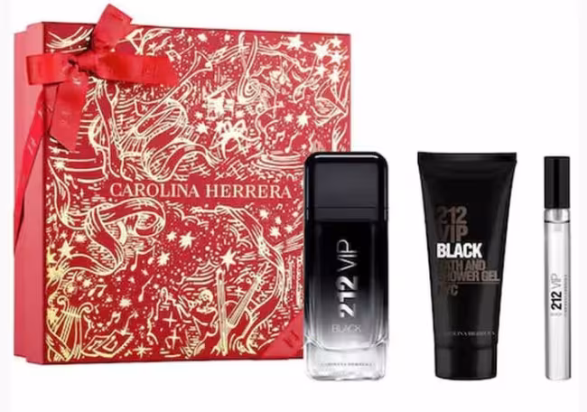 Carolina Herrera 212 VIP Black - EDP 100 ml + sprchový gél 100 ml + EDP 10 ml