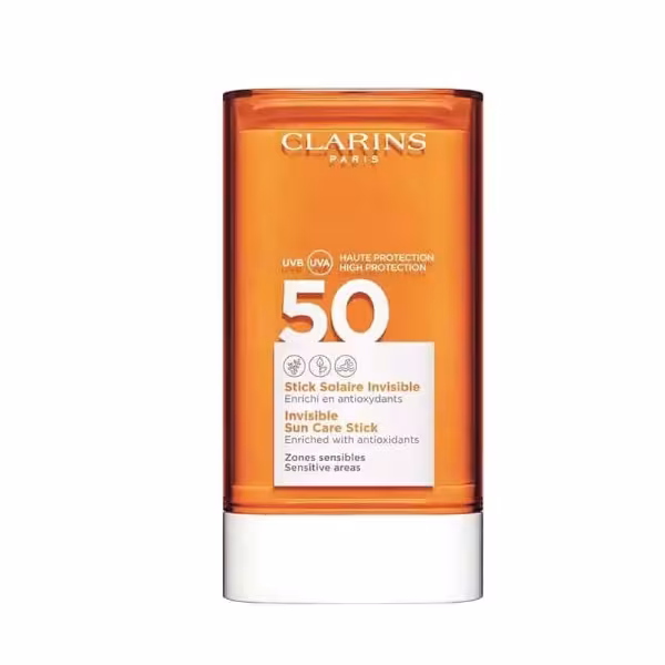 Clarins Opaľovacia tyčinka na citlivé oblasti tváre SPF 50+ (Invisible Sun Care Stick) 17 g