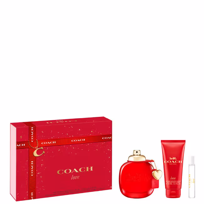 Coach Love kazeta, parfumovaná voda 90 ml + parfumovaná voda 7,5 ml + telové mlieko 100 ml