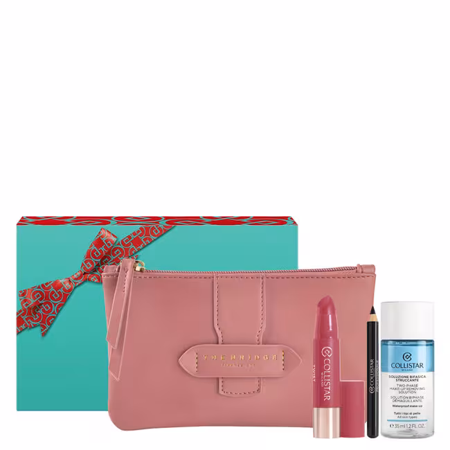 Collistar Twist Balmy Gloss kazeta, Twist Balmy Gloss 216 Rose 2,8gr + Mini Professionale Eye Pencil Black 0,8gr + Two-phase Make-up Re