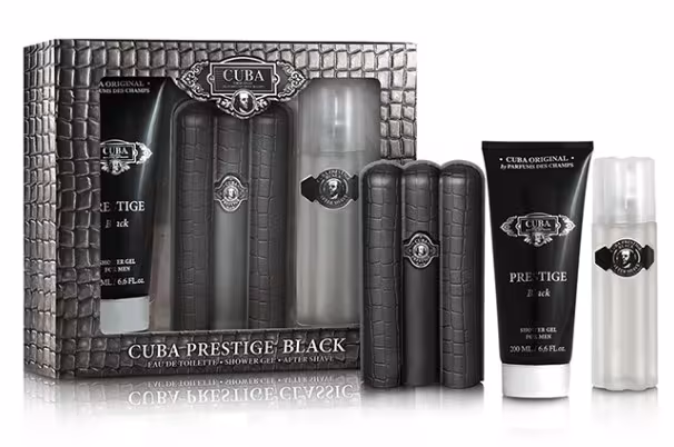 Cuba Prestige Black - EDT 90 ml + voda po holení 100 ml + sprchový gél 200 ml