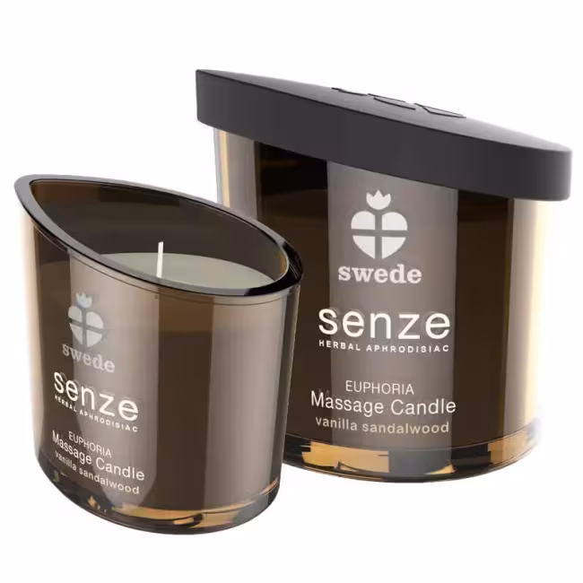 SENZE Euphoria masážna sviečka - vanilka, santalové drevo 50 ml